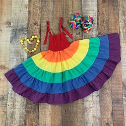 Colors of the Rainbow Twirl Dress