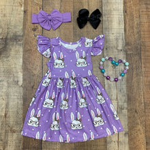 Lavender Bow Bunny Tunic Dress