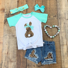 Leopard Bunny Distressed Jean Shorts Outfit
