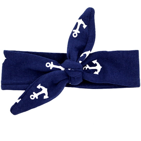 Navy Anchor Knot Headband
