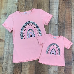 Pink Leopard Rainbow Mom & Me Shirt (sold separately)