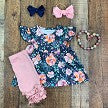 Rose Pink Floral Shorts Outfit