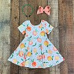 Dots & Peaches Twirl Dress